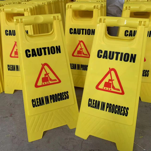 Support de panneau de signalisation routière portable jaune flexible pour entrepôt d'usine - Product Image 1