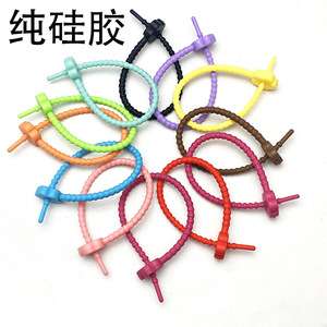 สายรัดซิลิโคน 210 มม. แบบล็อคตัวเองสำหรับมัดสายไฟ - Product Image 1