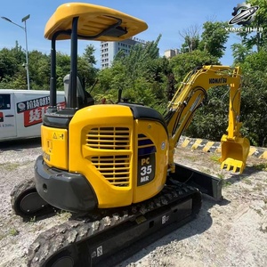 Mini-excavatrice sur chenilles Komatsu35 d'occasion, 3,5 tonnes, godet de 0,11 m³, marque japonaise d'origine, excavatrice de construction, faible nombre d'heures, bon état - Product Image 2