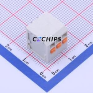 KF239-3.5-3P Spring Terminal Block Through hole Component (THT),P=3.5mm Connector 1x3P 3.5mm White 3P - Product Image 1