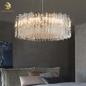 Lámpara de Cristal Circular Grande de Lujo Francesa, Lámpara de Cristal Redonda Italiana para Sala de Estar, Dormitorio o Villa - Product Image 4