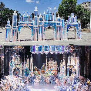<strong>European</strong> Arch Decoration Foam Sculpture Laser <strong>Castle</strong> Stage Ornament Wedding Decoration