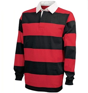 長袖ラグビーポロシャツニットコットンラグビーシャツサッカージャージ - Product Image 1