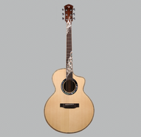 Factory OEM Custom 41 Inch JF Solid Spruce solid Mahogany Acoustic Guitar, Solid Spruce Top Shell inlay Folk String Instrument