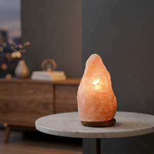 Premium quality Carved Himalayan <b>Salt</b> <b>Lamp</b> Pure Natural White Pink Waterproof Holiday & Wedding Decor with Wooden Base - Product Image 1