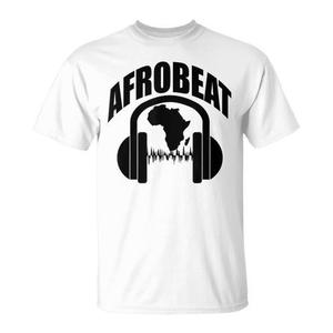 T-shirt Afrobeat con design cuffie Africa, abbigliamento per amanti della musica - Product Image 1
