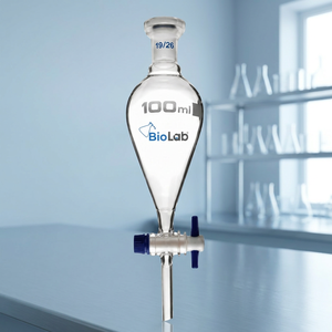 Entonnoirs de séparation en verre borosilicaté en forme de Squibb avec bouchon en PE, entonnoir conique de laboratoire pour usage en laboratoire - Product Image 3