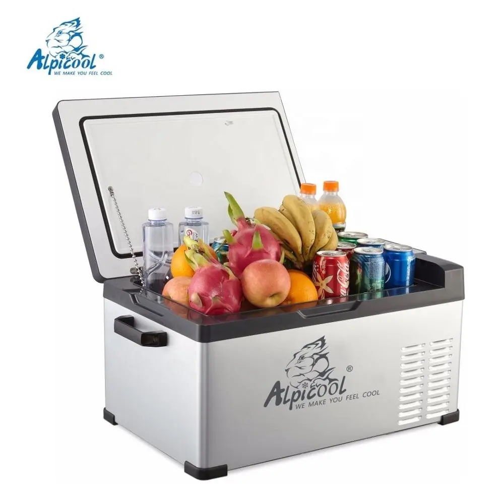 Alpicool C25 Alpicool 25L 12v portátil mini refrigerador para carro pequeno ac dc refrigerador de acampamento de dupla utilização para viagem de pesca