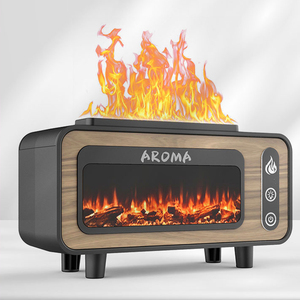 Mini humidificador eléctrico innovador con difusor de aroma de aceite esencial de aromaterapia con llama de fuego para hoteles y automóviles domésticos - Product Image 4