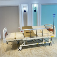 YH ABS Manuelles Luxus-Krankenhausbett mit Vollständig Gebogenem Rahmen Multifunktional Verstellbare Positionen für Senioren-Pflege zu Hause