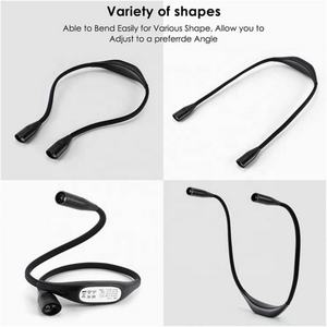 Lampe de lecture rechargeable à 4 LED super lumineuses, 3 niveaux de contrôle, lampe de lecture à porter autour du cou, lampes de lecture pour livres au lit la nuit - Product Image 5