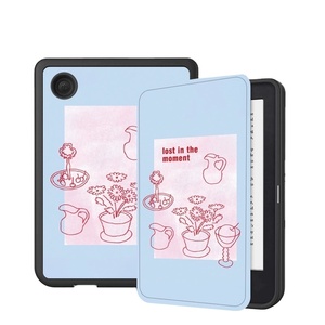 Étui de protection intelligent en PU léger et mince avec impression personnalisée, fonction veille/réveil automatique, pour tablette <span class=keywords><strong>Kobo</strong></span> <span class=keywords><strong>Clara</strong></span> 6 pouces, dos transparent et emplacement pour stylet - Product Image 2