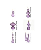Ensemble de 3 lanternes en verre Ramadan, best-seller, lampe de nuit LED, lampe de table, style islamique, décoration de table de mariage