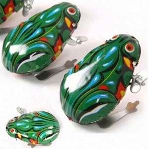Kids <b>Classic</b> Tin Wind-Up Clockwork Jumping Iron Frog <b>Toy</b> Action Figures Children <b>Classic</b> <b>Toys</b> Unisex Gift Baby Outdoor - Product Image 2