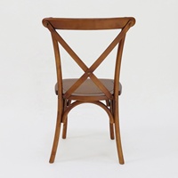 Chaise de salle à manger vintage en bois courbé à dossier croisé, empilable, en hêtre massif, pour restaurant, café, événement, mariage