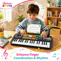 Clavier électronique multifonctionnel Belinda avec microphone, jouets éducatifs de piano avec MP3, jouets pour débutants, cadeaux pour enfants