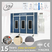 Cabine de peinture automobile à séchage rapide avec four de cuisson intégré, en stock pour atelier professionnel de carrosserie automobile, certifiée CE