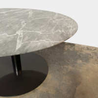 Ensemble de meubles de salon de luxe table centrale latérale en métal base avec tables basses meubles de maison modernes fer noir enduit de poudre