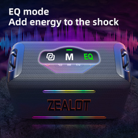 Enceinte portable Zealot S95M 120W avec lumières LED RGB et 2 microphones sans fil 5.3, enceinte de fête pour l'extérieur et la maison