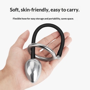 حلقة تأخير للرجال مع سدادة شرجية، حلقة معدنية للإغلاق لوقت طويل، لعبة جنسية للبالغين - Product Image 3