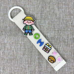 Lanière de mode écologique DIY avec patch brodé personnalisé, étiquette nominative thermocollante, sangle de voyage en toile pour valise unie - Product Image 1