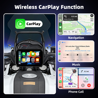 Écran Carplay pour moto, écran DVR Carplay 5 pouces 854*480 IPS avec DVR, TPMS, indication de vitesse, navigation moto, tableau de bord