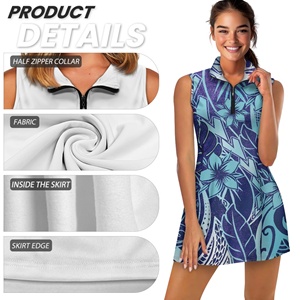 Robe d'été hawaïenne tendance pour <span class=keywords><strong>femme</strong></span>, impression à la demande, confortable, sans manches, fermeture éclair, longueur genou, robe <span class=keywords><strong>de</strong></span> <span class=keywords><strong>golf</strong></span> ample pour <span class=keywords><strong>femme</strong></span> - Product Image 5