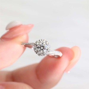 Anillo de Compromiso con Diseño de Ramo para Mujer, Elegante y Moderno, Joyería para el Dedo - Product Image 3