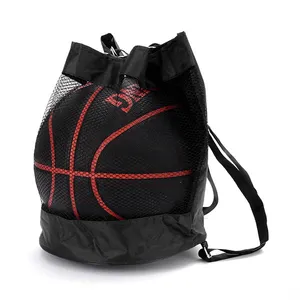 Mochila impermeável de malha, mochila impermeável estilo oxford com cordão para vôlei e futebol, basquete