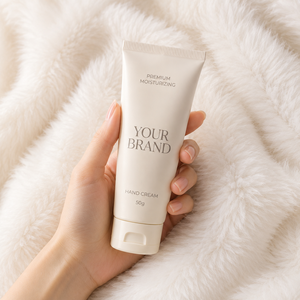 Crème pour les mains hydratante premium à la rose et aux herbes, enrichie en glycérine, nourrissante et hydratante, en tube plastique avec logo de marque personnalisé, OEM, soin de la peau - Product Image 6