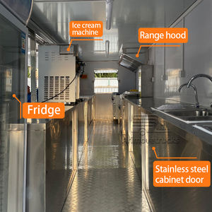 Ventes chaudes Camion de restauration rapide fantaisie Gaufres Crêpes Desserts Pancakes Donuts Glaces Remorque de vente de nourriture avec <span class=keywords><strong>machine</strong></span> à pop-corn - Product Image 5