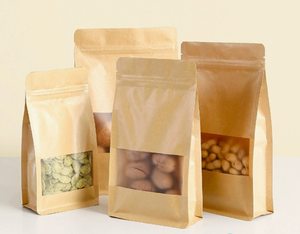 Food Grade Brown Kraft Paper Eight Sides Sealing <b>Packaging</b> <b>Bags</b> Flat Bottom Coffee <b>Bag</b> Coffee <b>Bags</b> in Stocks - Product Image 3