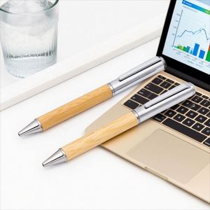 High Quality Custom Logo Bamboo Fountain and Ballpoint Pen <b>Set</b> Promotional for Business Writing and School Gift for Enterprises - Product Image 3