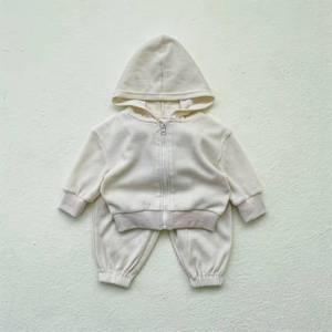 Prix d'usine – Nouveaux ensembles de vêtements pour bébés garçons, 2 pièces, tenues d'automne, sweat-shirt à manches longues, t-shirt uni, haut à capuche, ensembles de vêtements pour bébés - Product Image 2