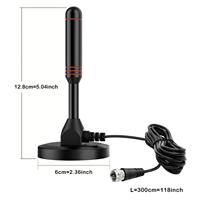 Digitale TV-Antenne Verstärkt VHF 4K 30DBI Schnell Reagierende Außenantenne Set Tragbare Innen-/Außenantenne ABS-Material Saugnapf