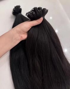 Extensiones de Cabello Humano Negro Jet Más Vendidas, Paquetes de Cabello Negro Natural Suave y Liso para Coloración, Peinado y Exportación - Product Image 1