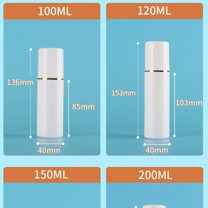Ji Kai <b>Plastic</b> Spray <b>Bottle</b> 30ml Emulsion <b>Squeeze</b> <b>Bottle</b> With Gold Ring Leak Proof Design For Cosmetic Use - Product Image 3