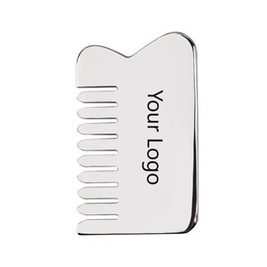 Herramienta de belleza de gama alta, peine de acero inoxidable, tabla Gua Sha, herramienta de masaje corporal, raspador de acupuntura SPA adecuado para masaje en el hogar - Product Image 1