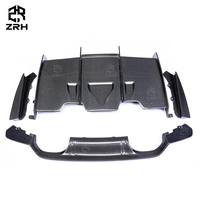 Nouveau diffuseur et lèvre de pare-chocs arrière en fibre de carbone de haute qualité style PSM pour M3 M4 F80 F82 - Fixation par boulons, noir carbone