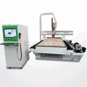 带旋转工具杂志和自动送料装置的ATC CNC Router刨机