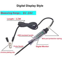 DC affichage numérique 6V 12V 24V longue sonde stylo ampoule longue sonde voiture camion tension Circuit testeur Automobile outil de Diagnostic