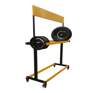 Custom Metal Truck Tyre Wheel Storage Display Stand Floor Tire Display Rack for Car Service Store Motorcycle