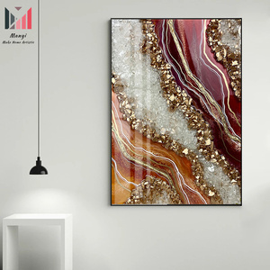 Peinture <span class=keywords><strong>d</strong></span>'art abstrait en cristal de porcelaine <span class=keywords><strong>d</strong></span>'<span class=keywords><strong>or</strong></span> de diamants 3D de luxe moderne de haute qualité pour <span class=keywords><strong>la</strong></span> <span class=keywords><strong>d</strong></span>écoration <span class=keywords><strong>d</strong></span>'art de mur de maison <span class=keywords><strong>d</strong></span>'hôtel et de bureau - Product Image 3