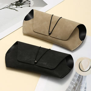 Vente en gros de haute qualité Sac <span class=keywords><strong>souple</strong></span> <span class=keywords><strong>Étui</strong></span> en cuir pour <span class=keywords><strong>lunettes</strong></span> Convient à la plupart des femmes Logo personnalisé - Product Image 4