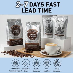 ถุงกาแฟแบบพิมพ์ลายตามสั่ง ขายส่ง แบบก้นแบน ก้นเหลี่ยม มีวาล์วและซิป - Product Image 2
