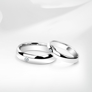 Nhẫn Đôi Đính Đá Zircon Tình Yêu Dành Cho Nam Và Nữ, Nhẫn Vonfram Kim Cương Có Khắc Tên Nam Và Nữ Miễn Phí - Product Image 2