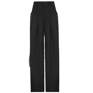 Pantaloni larghi larghi da ragazza a vita bassa di strada eleganti con tasca a pieghe pantaloni Casual da straccio - Product Image 6