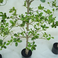 Tanaman Pot Bunga Island Spring Batang Lurus PE Buatan Warna Hijau Semua, Tinggi 100cm-200cm, Dekorasi Lantai Ruang Tamu Dalam Ruangan