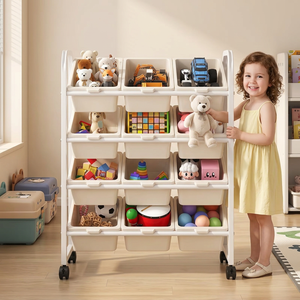 Modern PP Toy <strong>Storage</strong> Rack Floor-Standing Multi-Layer for Children's Books and <strong>Drawings</strong> - Product Image 3
