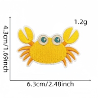 Patch brodé thermocollant hawaïen pour décoration de vêtements, motif dessin animé plage estivale